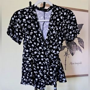 Ann Taylor Petite Wrap Top